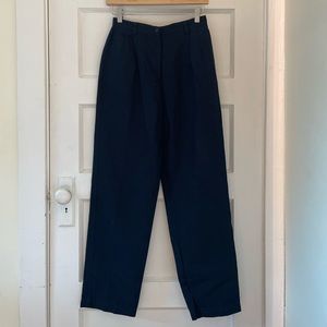 Vintage cotton linen Liz Claiborne pleated trousers